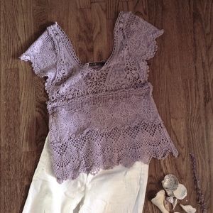 Light purple Crochet top